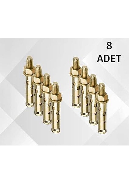 Gömlekli M10 Çelik Dübel Uzunluk 70 mm (8 Adet) Klima, Tv, Raf, Dolap Montaj Güvenli Sabitleme indirimleri