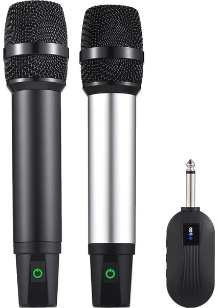 Kablosuz El Mikrofonu ve Alıcısı ile Profesyonel Uhf Kablosuz Mikrofon Sistemi Mikrofon Video Canlı Yayın Röportajı Için 16 Kanal Şarkı Söyleme Partisi