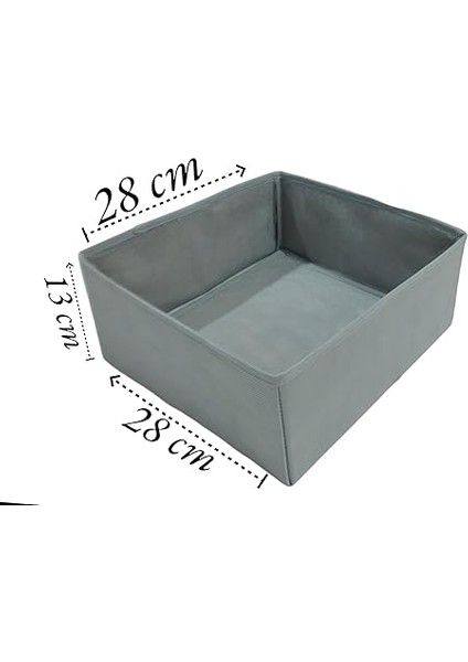 Room 2'li Gri Çekmece Içi Düzenleyici Organizer Set - Çok Amaçlı Dolap Içi Kutu Seti (28 * 28 * 13CM) fiyatları