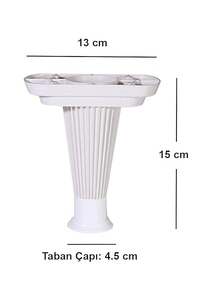 Nitra Mobilya Kanepe Koltuk Ünite Ayağı 15 cm Beyaz Baza Ayak (4 Adet) modelleri