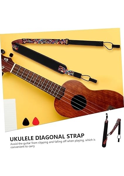 1pc Yüksek Kaliteli Pamuklu Ukulele Askısı Taşınabilir ve Pratik Çözüm Müzik Aletleri Için Rahat Kullanım indirimleri