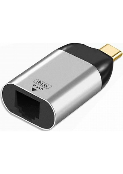 3.1 Type - C To Ethernet RJ45 Adaptör Çevirici 1/1000 1 Gigabit Tip C Ethernet Ağ Lan Adaptörü Macbook ve Type C Çıkışlı Notebook Dizüstü Bilgisiyar Uyumlu S-1725