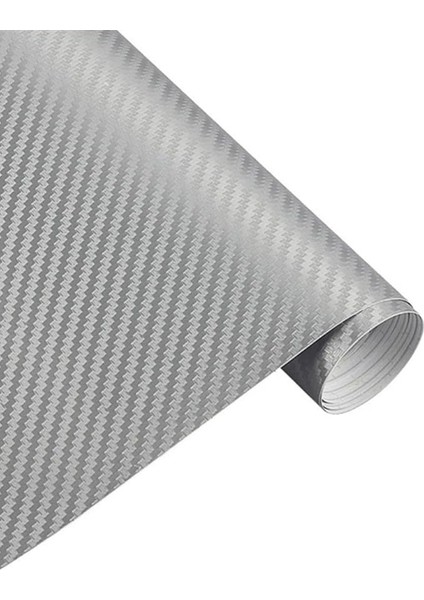 Pazar Hava Kanallı Gri Karbon Araba Kaplama Folyosu 152 cm x 50 cm