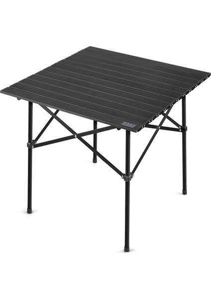Güçlendirilmiş Alüminyum Katlanır Kamp Masası, Katlanabilir Outdoor Masa, Piknik Masası, Menteşeli Sistem, Dayanıklı Sağlam Gövdeli Kamp Masası, Taşınabilir Hafif, 3-4 Kişilik, 70X70X60CM Siyah