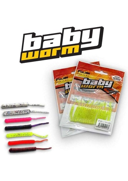 Baby Worm 5.2 cm Floating Lrf Silikonu Uv Fire Tiger