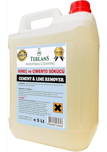 Inşaat Sonrası Harç Çimento Temizleyici ve Kireç Sökücü 5 kg Cement Lime Remover fiyatları