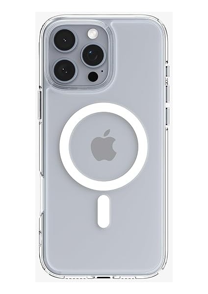 iPhone 16 Pro Ince Magsafe Kılıf Crystal Hybrid Sararma Karşıtı Duraclear™ Hava Kanalı Teknolojisi™ Askeri Sınıf Koruma Magfit White Şeffaf Kapak - ACS08162