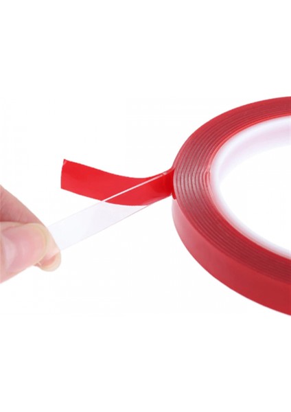 Çift Taraflı Şeffaf Akrilik Silikon Bant 10MM x 10 Metre