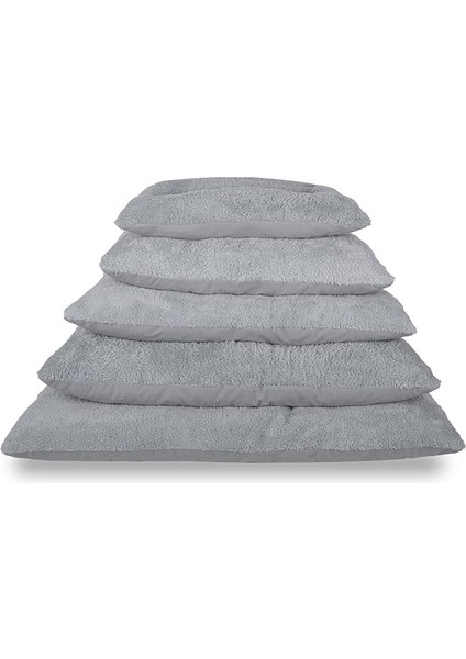 Çift Taraflı Kullanılabilen, Yıkanabilir Kedi ve Köpek Minderi (Açık Gri & Gri, 35X50) fiyatları