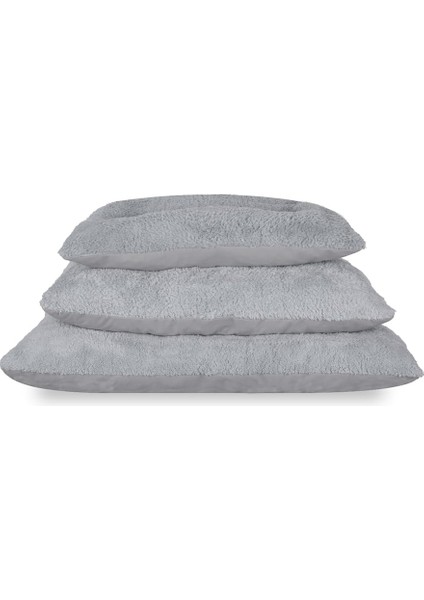 Çift Taraflı Kullanılabilen, Yıkanabilir Kedi ve Köpek Minderi (Açık Gri & Gri, 35X50) modelleri