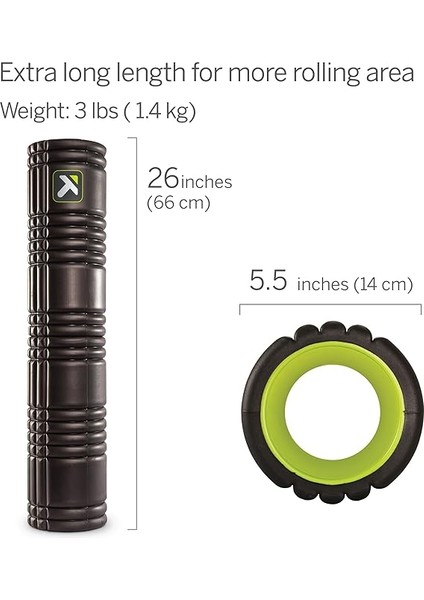 Grid 2.0 Masaj Rulosu, Kompakt ve Çok Yönlü, Turuncu, 66 cm modelleri