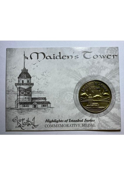 Kulesi Istanbul Hatıra Madalyon Çil