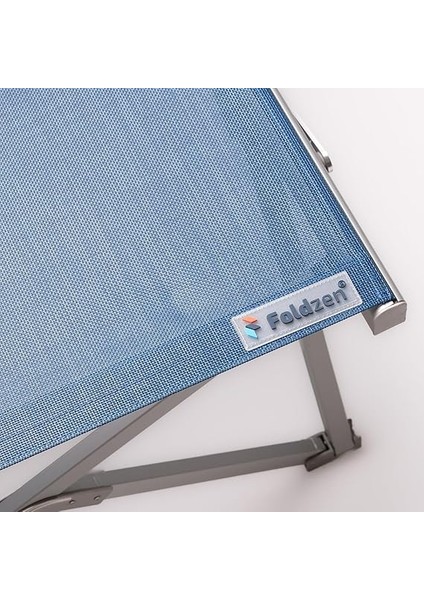 Katlanabilir Şezlong | 5 Kademe Ayarlı, Uv Korumalı Kumaş, Hafif ve Taşınabilir, 120 kg Taşıma Kapasiteli, Alüminyum Gövdeli Plaj-Bahçe-Havuz Şezlongu (Neon Yeşil/lacivert) (Lacivert) fırsatları