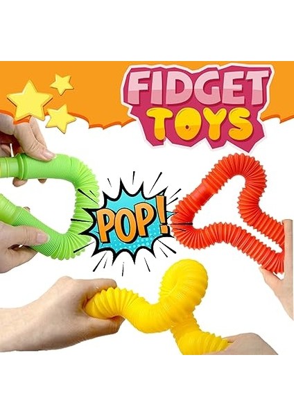 Pop Tüpler Sensörlü Oyuncak, Renkli Streç Boru Sensörlü Oyuncak, Çocuklar Için Pop Tüpler, Stres ve Korku Azaltma, Çocuklar, Yetişkinler Için Hediye, Çocuk Doğum Günü, Erkek Misafir Hediyesi (8 Adet) modelleri