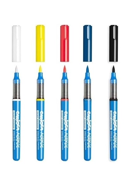 Akrilik Paint Marker Su Bazlı Fırça Uçlu 5'li fiyatları