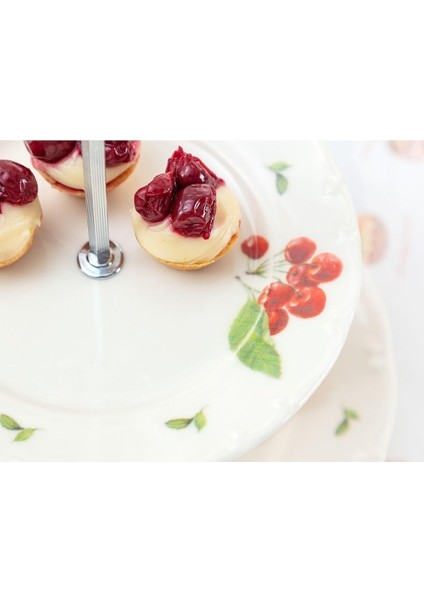 Coco Kiraz Desenli 2 Katlı Kek Standı fiyatları