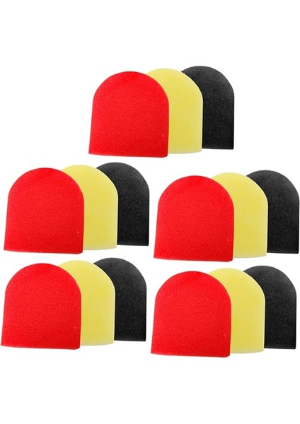 15ADET Kalın Mikrofon Kapağı Seti Rüzgar Önleyici Mikrofona Uygun Sünger Kılıf Renk Seçenekleri ile Kaydını Iyileştirin