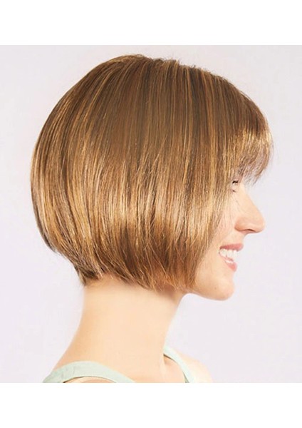 Buğz Açık Kahverengi Küt Parti Peruk fiyatları