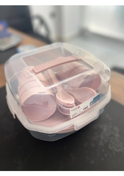 Piknik Seti 32 Parça | 6 Kişilik Açık Pembe Renk modelleri