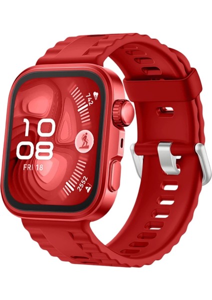 Huawei Fit 4 Nova Silikon Kordon - Kırmızı
