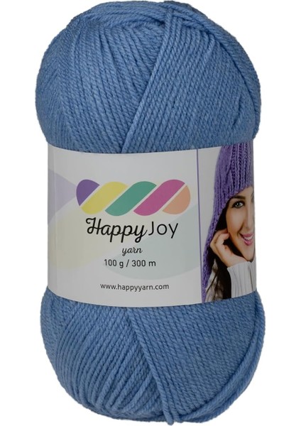 Han Happy Joy 100GR 300M El Örgü Ipi (Açık Mavi)