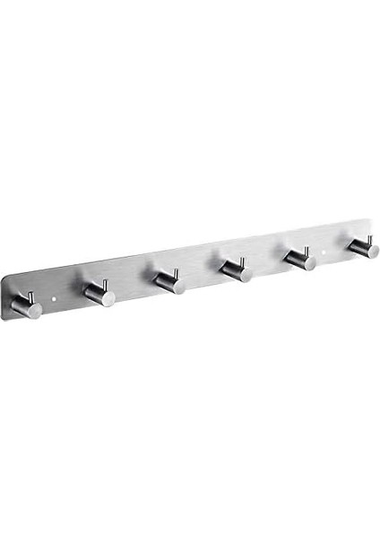 Paslanmaz Çelik 6 Topuzlu Havluluk Askılık Askı - Vidalı Sistem