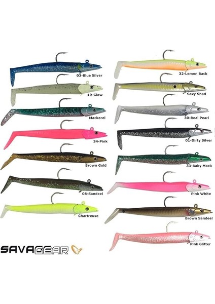 Gear Sandeel 12.5 cm 23 gr 2+1 Adet Suni Yem Dirty Silver fiyatları