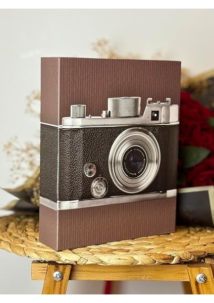 Fotoğraf Albümü 10X15CM 200 Lük Renkli Fotoğraf Makinesi Desenli Anı Albümü
