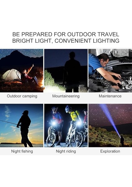 Çok Fonksiyonlu USB Şarjlı LED El Feneri | 500 Lümen, 2 Tuşlu 8 Mod, Kırmızı-Mavi Flaşör, Cob Yan Işık, Type-C Girişli, Taşınabilir Aydınlatma fırsatları