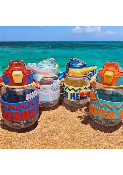 Tritan Çocuk Suluk - Pipetli ve Çocuk Kilit Mekanizmalı, Bpa Içermez, Koku Yapmaz Su Matarası - Ergonomik ve Taşınabilir, Askılı Sağlıklı Matara, Okul ve Günlük Kullanımı Için (Mavi Sarı) fırsatları