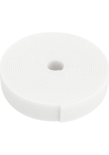 Cırt Cırt Sabitleyici Kablo Düzenleyici - 5 Metre x 1cm | Kolay Kullanım, Bahçe ve Ev Için Pratik Çözüm (Beyaz)