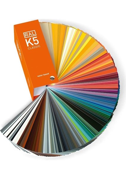 K5 Renk Tablosu, 216 Tam Sayfa Renk Örneği, Yarı Mat, 8 Dilde