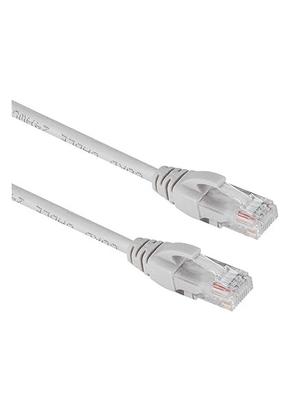 Tkz 20 cm Beyaz Cat6 RJ45 Lan Kablosu Uçları Fabrikasyon Takılı Bilgisayar Modem Internet Ethernet Kablosu (Beyaz, 20 Cm)
