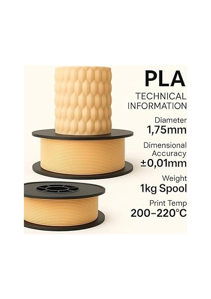 Pla+ Filament 1.75MM 1 kg - Bej fiyatları