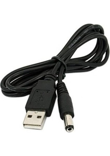 USB To Dc 5.5 2.1mm Kalın Power Güç Çevirici Adaptör Kablosu