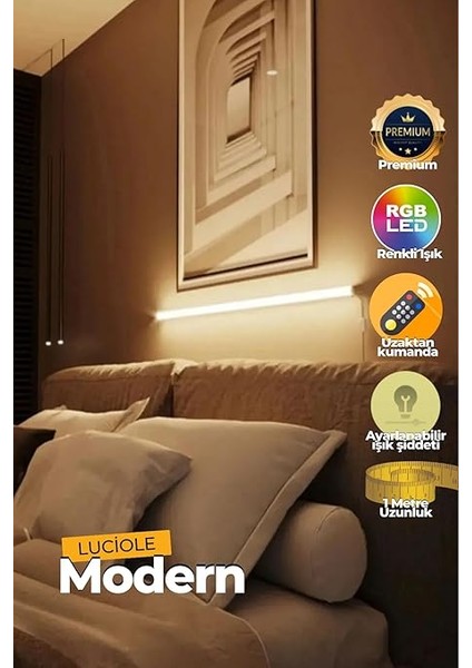 LED Abajur Aplik Gece Lambası Rgb Lambader 16 Renkli Uzaktan Kumandalı Işık 4 Animasyonlu fırsatları