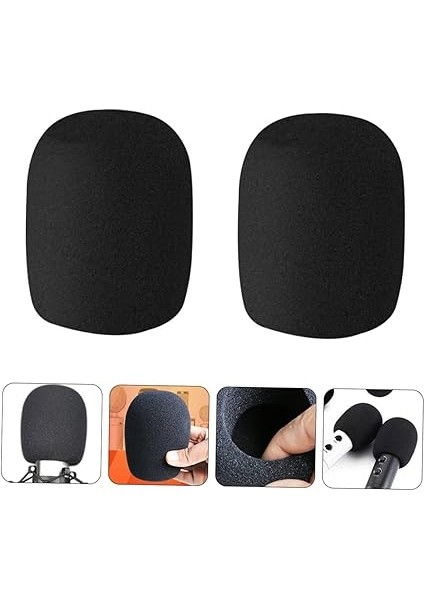 6ADET Kalın Mikrofon Süngeri Kapağı El Mikrofonu Için Toz Aksesuarı Ktv Şarkı ve Stüdyo Kullanımı Için Uygun fiyatları