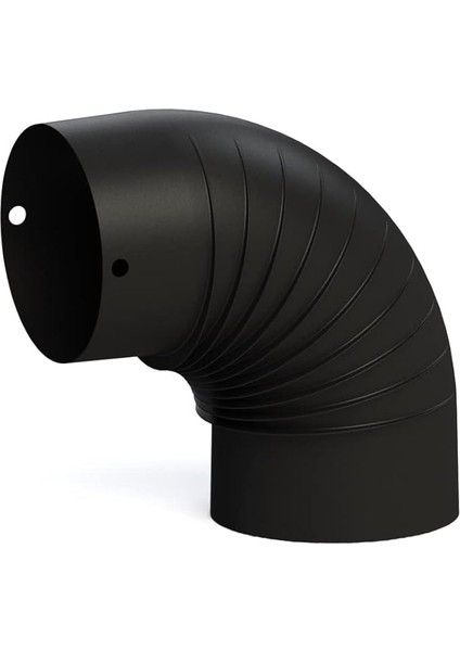 Bbq & Soba Mat Siyah Emaye Soba Borusu A Dirseği-Çap: 13 cm