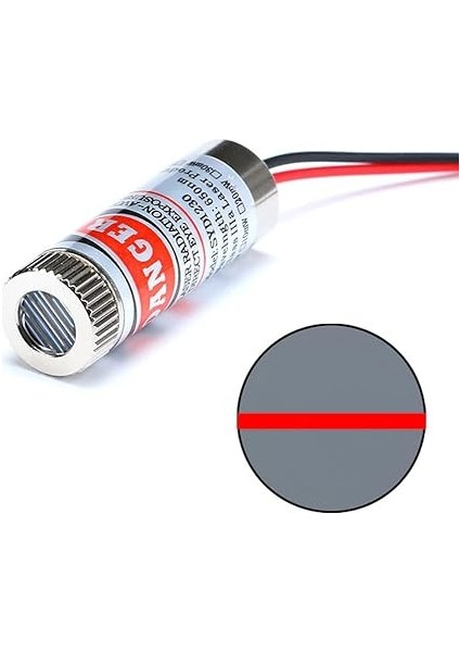 650NM Kırmızı Çizgi Lazer Modül Lens ile Odak Ayarlı 12MM Çap fiyatları
