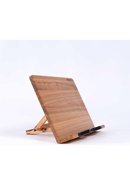 Ayarlanabilir Kiraz Ahşap Kitap Okuma Standı - El Yapımı Masif Ahşap Kitap Tutucu - Gugar Kitap Destek