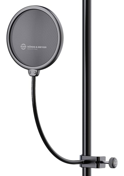 23956 Popkiller Siyah - Çift Naylon Şemsiye Çap 13 cm - 3 cm Tripod Çapına Kadar - Mikrofonlar Için Pop Koruması