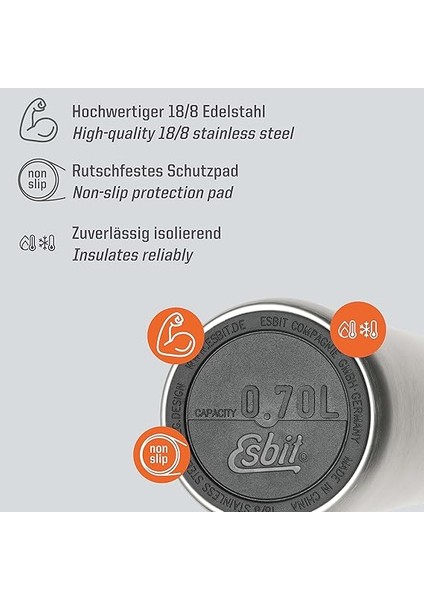 Majoris Paslanmaz Çelik Termos Gri 0,70L fiyatları