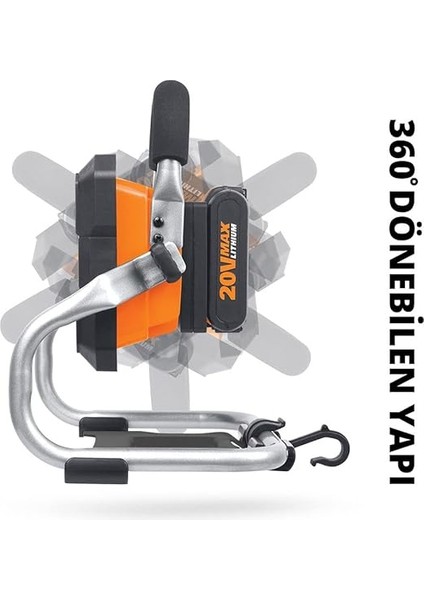 WX026.9 20VOLT 1500 Lümen Profesyonel LED Projektör (Akü Dahil Değildir) fiyatları