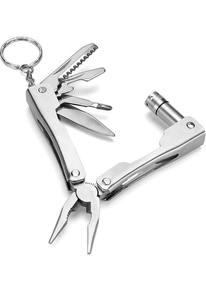 Çok Amaçlı 9in1 Katlanabilir Mini Pense Çok Fonksiyonlu Katlanır Metal Çakı - FC505