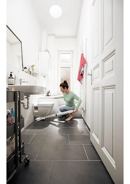 Elektrikli Paspas Ewm 2, Kablosuz Zemin Temizleyici, 2 Döner Mikrofiber Silindirli, Pil Ömrü: Yakl. 20 Dakika, Akü Şarjı Başına Yüzey Performansı: Yakl. 60 M², Beyaz indirimleri