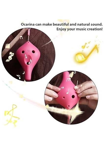 6 Delikli Reçine Ocarina Alto C Müzik Aşığı ve Yeni Başlayanlar Için Basit Stil Müzik Aleti fırsatları