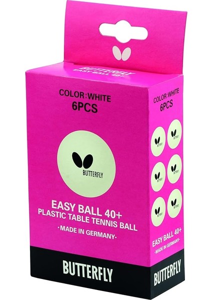 1006407 Easy Ball 40+ Plastik 6’lı Masa Tenisi Antrenman Topu