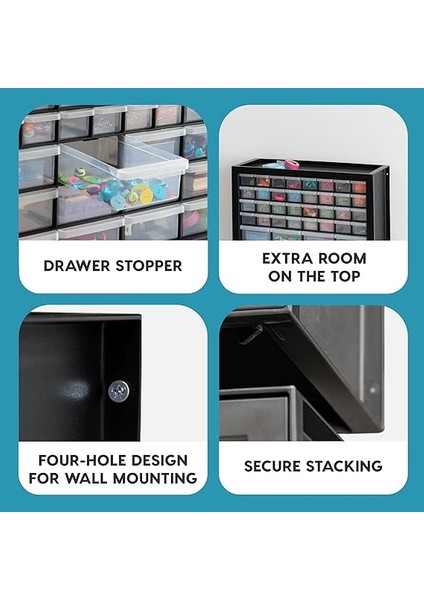 Ohyama 44 Çekmece Parçaları ve Donanım Dolabı, Siyah fırsatları