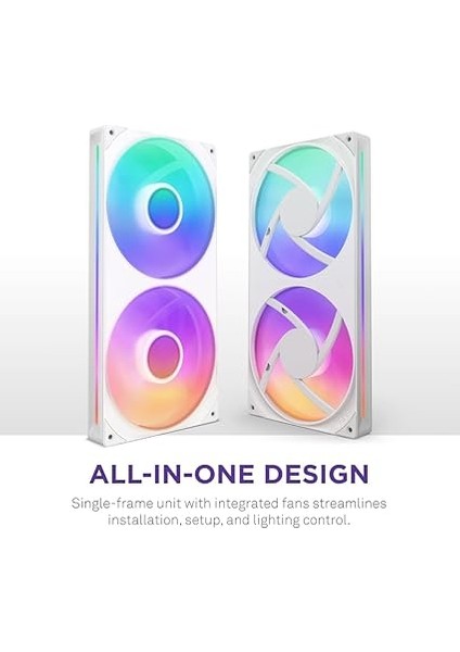 F280 Rgb Core – 280 mm Tekli Çerçeve Fan Birimi 2 x 140 mm Rgb Fanlı – Devir Sayısı ve Aydınlatma Kontrolü – Yüksek Statik Basınç ve Hava Akımı – Fan Başına 8 Argb LED – Beyaz fiyatları