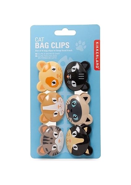 Poşet Klipsi Kedi 6'lı modelleri